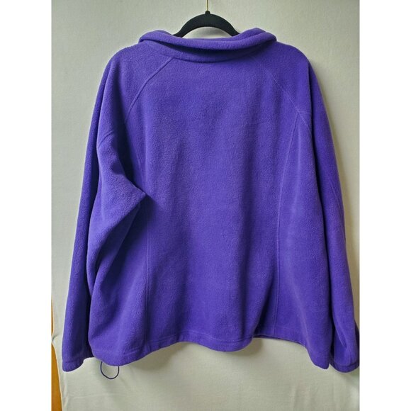 Columbia Women 3X Purple Full Zip Fleece Jacket Long Sleeve - Picture 5 of 5